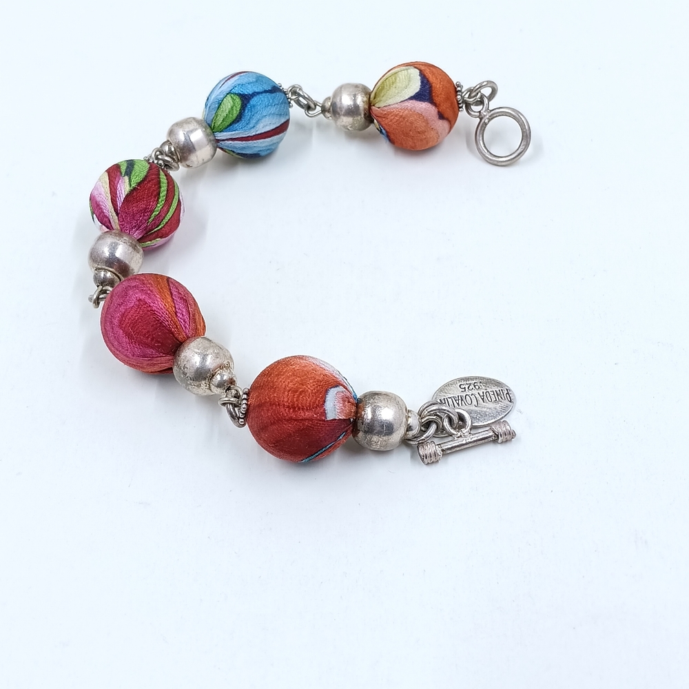 Pineda Covalin .925 Silver Silk Bead Bracelet